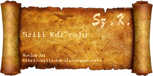 Szili Károly névjegykártya